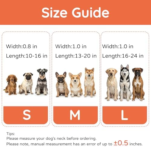 Waterproof AirTag Dog Collar with QR Code Dog Tag, Purple M