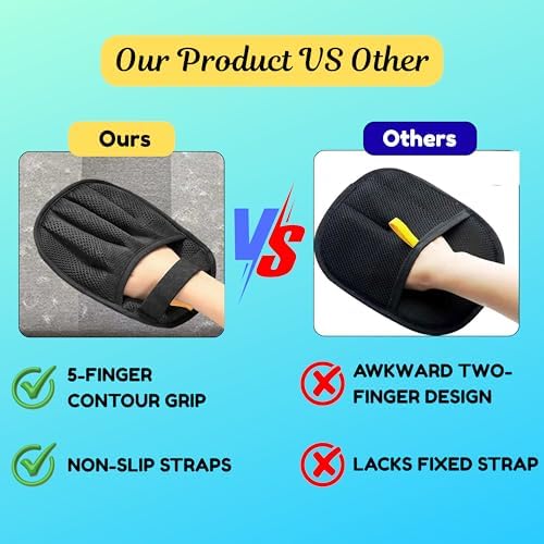 Pet Hair Removal Gloves for Cats & Dogs, Upgraded Five-Finger Electrostatic Reusable Grooming Glove, Static Fur Remover Tool for Couch, Carpet, Furniture, Car Seat & Clothing