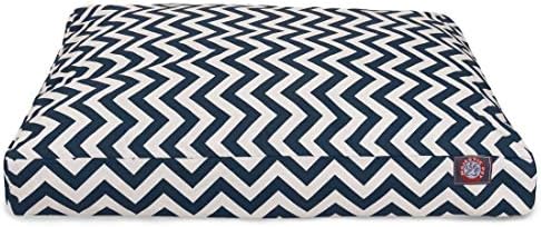 Majestic Pet Rectangular Dog Bed, Small, 27x20x4 in, Washable, Navy Blue