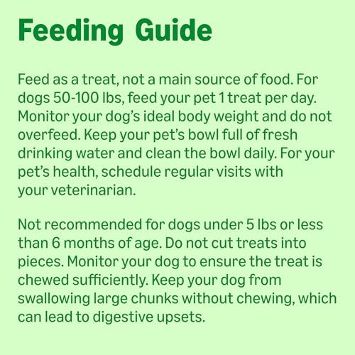 Amazon Basics Dental Dog Treats to Help Clean Teeth & Freshen Breath for Large Dogs, Unflavored, Per Pack: 24 Count, 2.25 pounds (Previously Wag)