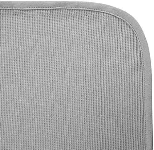 American Baby Company 100% Cotton Thermal Waffle Toddler Cot Blanket (36" x 48"), Soft, Breathable & Stretchy, Gray, for Boys and Girls, Versatile for Nap Time, Preschool and Travel