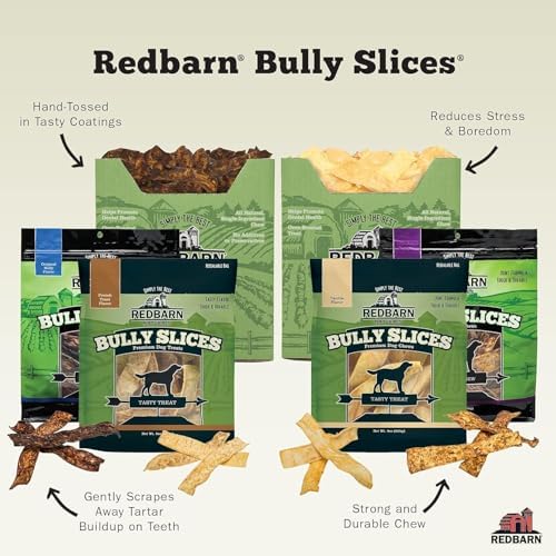 Redbarn Bully Slices BBQ Flavor Dog Treats, case of 12