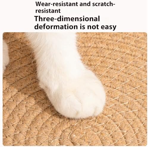 Rattan Cat Litter Pet Bed for Home Pet Supply Pet Sleeping Cat Beds,for All Seasons Cat Hammock Foldable Sleeping Nest Basket Handmade Natural Cradle Scratcher Cuddler for Kitten Cute Style.