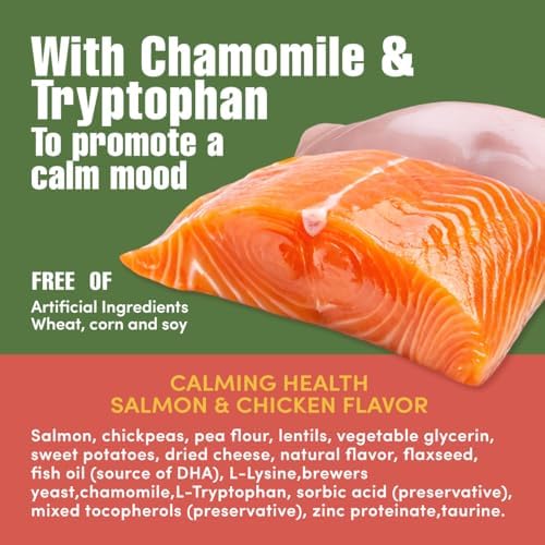 Get Naked Grain-Free Cat Calming Treats, Crunchy Salmon & Cheese Flavor, Feline Anxiety Relief & Stress Control, Calm Cat Treats, Made in USA, 2.5 oz