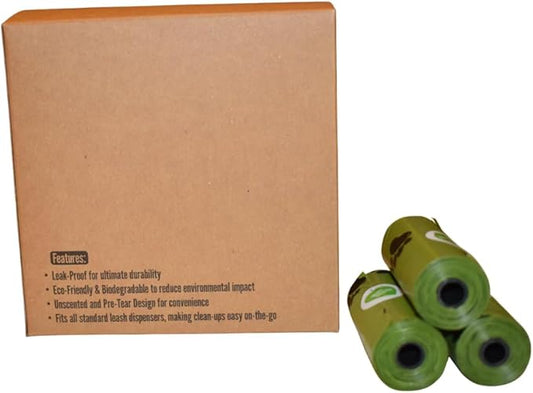 Chico's Choice 240 Count Dog Poop Bags – Leakproof, Eco-Friendly Biodegradable Dog Waste Bags, Standard Size for All Dogs