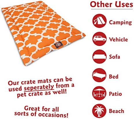 48" Trellis Peach Orange Crate Dog Bed Mat By Majestic Pet Products