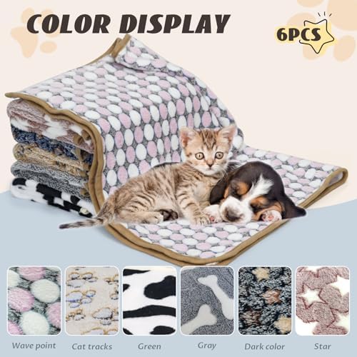 YedsIntu 6 Pcs Washable Guinea Pig Blankets Absorbent Small Animal Fleece Bedding Cage Liners Reusable Pet Pee Pad Sleep Mat Pad Cover for Hamster Ferret Rabbit Chinchilla Hedgehog (24" x 47")