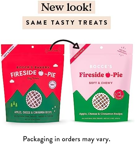 Bocce's Bakery Fireside Apple Pie Flavor Soft & Chewy Dog Treats, 6 oz