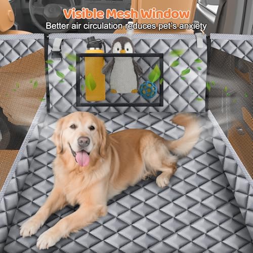 URPOWER Hard Bottom Dog Car Seat for Back Seat, Waterproof Hammock