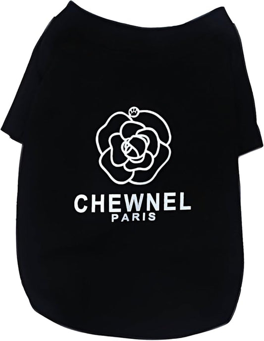 Luxury Designer Dog T Shirt – Trendy Puppy Clothes for Small Dogs, Fashion Pet Tee for French Bulldogs & Chihuahuas, Everything Chic Dog Apparel