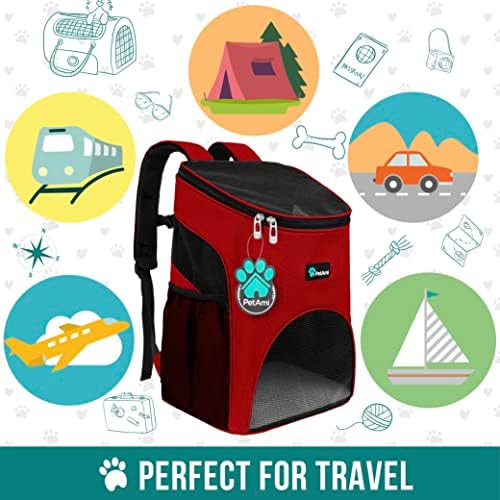 PetAmi Cat Backpack Carrier for Small Dogs and Large Cats, Airline Approved