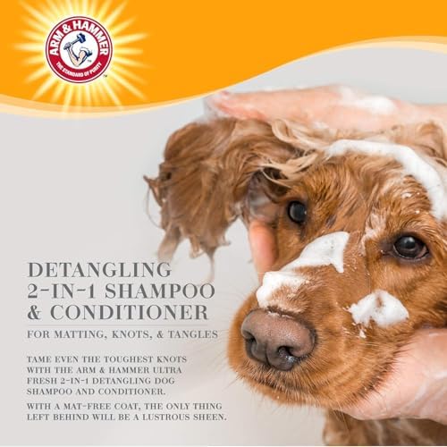 Arm & Hammer Detangling Dog Shampoo, Cucumber Prickly Pear, 16 Fl Oz, 2-Pk