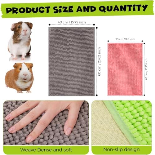 Barydat 8 Pcs Guinea Pig Cage Liner, Gray, Green, Pink, Blue