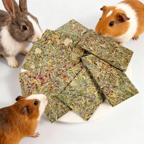 Abizoo Rabbit Chew Treats 8 Pack, 8.66 x 4.72 inch Large Timothy Hay Chips