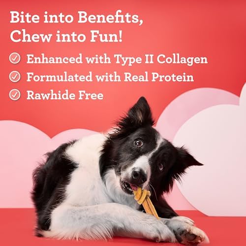DreamBone CollaYUMS Knots Plus Collagen Rawhide-Free Dog Treats, 14 Count
