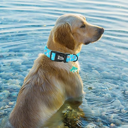 Dog Collar-Cute Shark Adjustable Pet Collars Soft Comfortable Puppy Collar Coral Cotton Dog Collars Durable Necklace Gift for Small Dogs