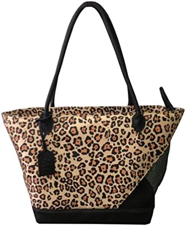 Pet Gear Tote/Sling Carrier for Cats/Dogs, Storage Pocket, Removable Washable Liner, Zippered Top and Mesh Windows, Cheetah, Tote