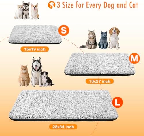 Self Warming Cat Bed, 2.0 Upgraded Thermal Mat for Indoor Cats, 22 x 34 In