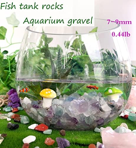 Obsidian Healing Crystal Chips Bulk Gemstones Sets Tumbled Crushed Stones Crushed Crystals Natural Rocks for Fountain Rocks Decoration Reiki Energy Balancing Meditation Aquarium Gravel 0.44lb