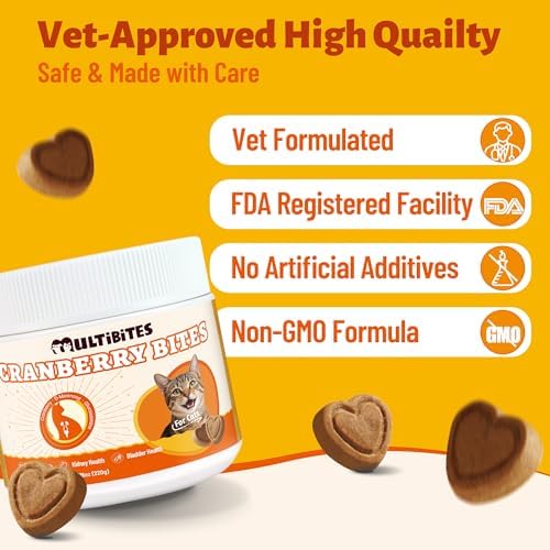 330 Bites Cranberry Supplement for Cats for Urinary Tract