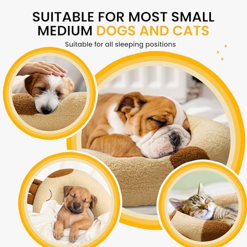 Dog Pillow Soft Neck Pillow for Dogs, Washable Dog Calming Pillow for Sleep