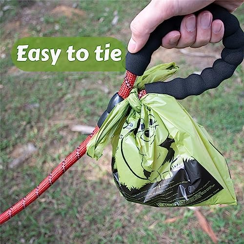 Tie Handles Dog Poo Bags, 440 Pet Poop Bags, Thick and Strong 100% Leak-Proof Biodegradable Waste Bags (Yellow)
