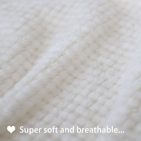 furrybaby Dog Blankets for Small Dogs & Cats for Couch, Reversible Flannel Blankets for Pets 24x32 Inch, Cat Blankets for Indoor Cats Washable(White)