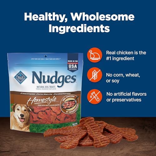 Blue Buffalo Nudges Homestyle Chicken & Bacon Dog Treats, 16 oz