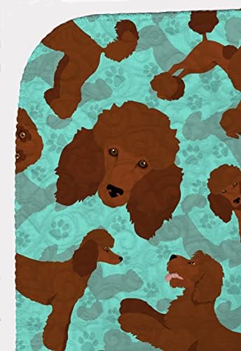 Caroline's Treasures MLM1030LQB Chocolate Standard Poodle Quilted Blanket 50x60 Artwork Pattern Quilted Throw Blanket for Bed, Couch, Sofa, Soft and Lightweight