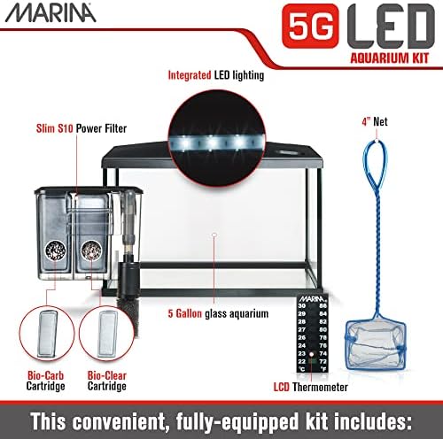 Marina 5 Gallon (19 L) LED Aquarium Kit