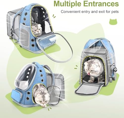 Cawypety Expandable Cat Backpack Large Space Cat Bubble Backpack Carrier