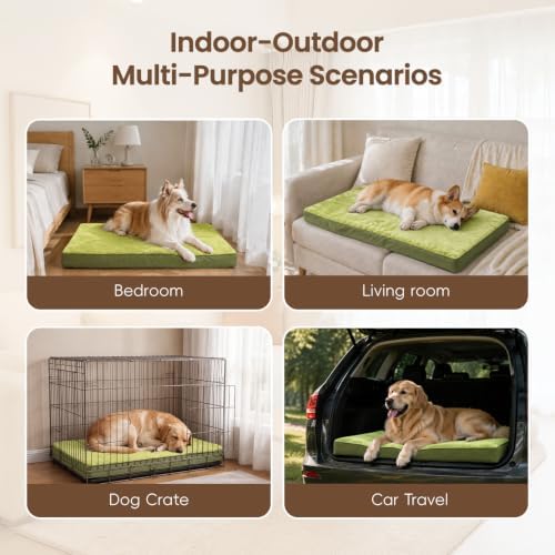 NUPIDA Waterproof XL Extra Large Dog Crate Bed with Washable Cover, 41x27
