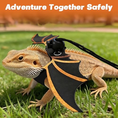 Dinosaur Wing Reptile Harness Set, S/M/L Adjustable Small Pets