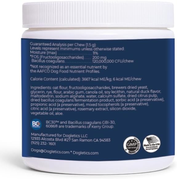 Gut Health Probiotic & Prebiotic - 90ct Support Stomach Microbiome, Prevent Digestive Problems, Reduce Anal Gland Issues, Improve Immune Function and Overall Energy