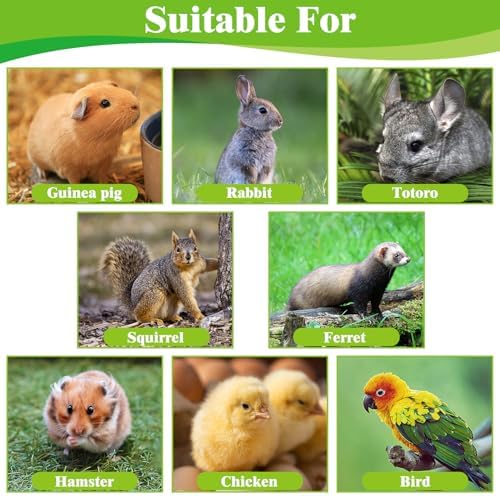 kathson 4 PCS Large Grass Mat for Rabbit, Natural Bunny Woven Hay Mat Straw Small Animal Bedding Nest for Guinea Pigs Hamster Chinchillas Puppy Biddy Sleeping Chewing Scratching