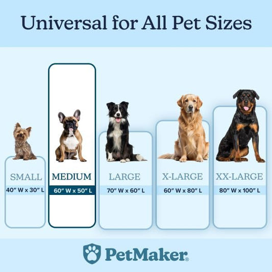 PETMAKER Waterproof Pet Blanket, Gray, 50” x 60”