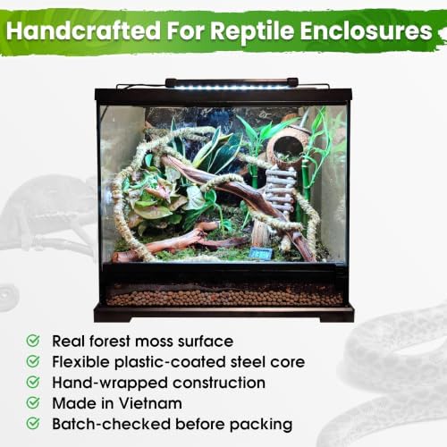 Duspro 6.5FT Reptile Vines for Climbing, Bendable Branch for Reptile