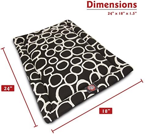 24" Fusion Black Crate Dog Bed Mat By Majestic Pet Products