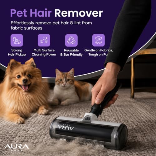 Pet Hair Remover Roller for Dogs & Cats, Self Cleaninng