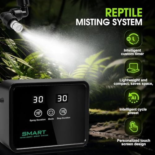 Automatic Reptile Mister Timer 360 Nozzle Terrarium Misting System