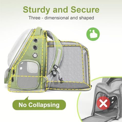 Cawypety Expandable Cat Backpack Large Space Cat Bubble Backpack Carrier