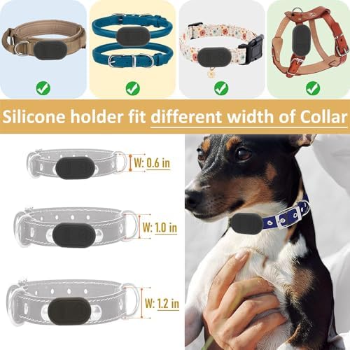 Silicone Holder for Samsung Galaxy smarttag2 for Dog Collar (Black,2 Packs)