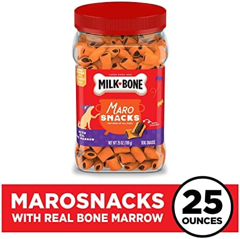 Milk-Bone MaroSnacks Dog Snacks, Halloween Dog Treats, 25 oz. Canister (Pack of 2)