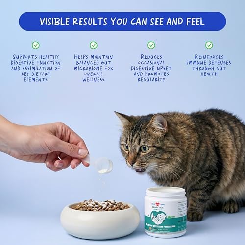 Probiotics for Cats Powder - Digestive, Gut & Diarrhea Support