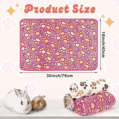 YUEPET 3 Pack Waterproof Guinea Pig Blankets, Fleece Cage Liners, SM