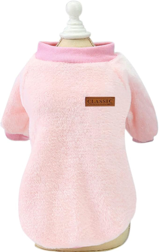 Jecikelon Pet Dog Clothes Dog Sweater Soft Thickening Warm Pup Dogs Shirt Winter Puppy Sweater for Dogs (Z01-Pink, Medium)