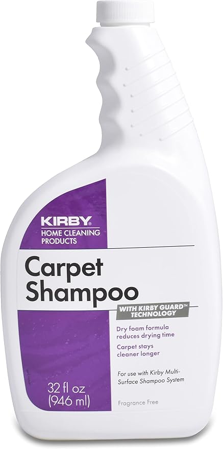 Kirby Carpet Shampoo & Stain Remover – Pet Odor Eliminator, Rug & Upholstery Cleaner for Dog & Cat Stains, Deep Cleaning Solution, 32oz (12 Pack)