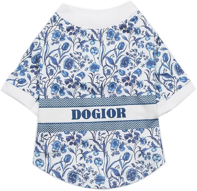 Luxury Designer Dog T Shirt – Trendy Puppy Clothes for Small Dogs, Fashion Pet Tee for French Bulldogs & Chihuahuas, Everything Chic Dog Apparel
