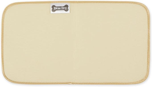 Bone Dry Machine Washable, Ultra Absorbent Pet Mat, 10x18, Taupe Trellis Print