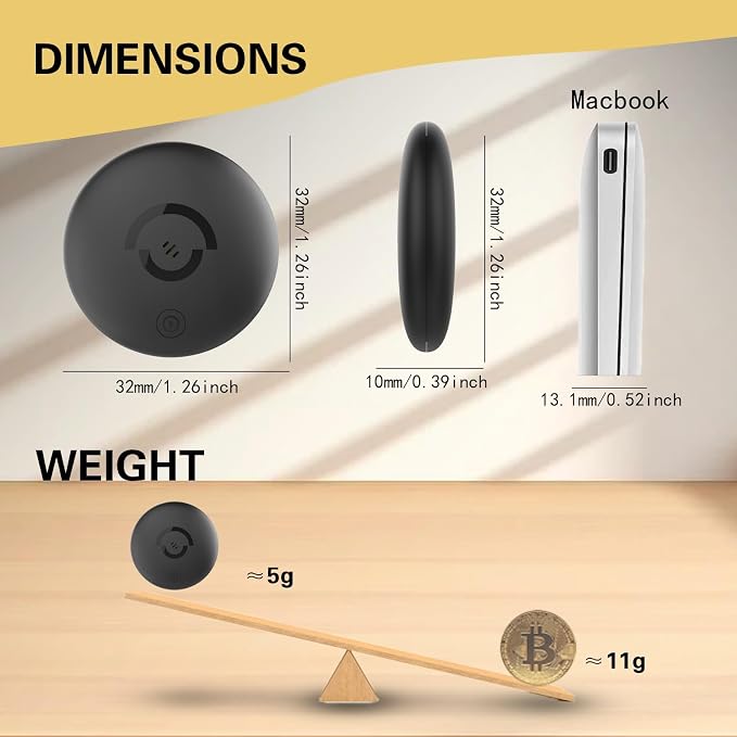 Magnetic Mini GPS Tracker – Hidden Vehicle Tracking Device, Real-Time Car, Kid & Pet Locator, No Subscription, Compatible with Apple Find My(4PCS)